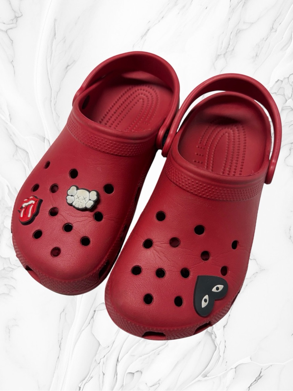 Crocs Red Comfort Clog Sandals with Back Strap women size 9